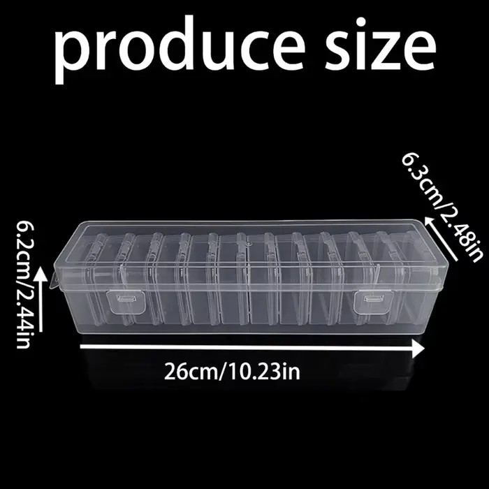 Conteneur stockage en plastique empilable modulaire, 12 Sections personnalisables, couvercle transparent pour fournitures