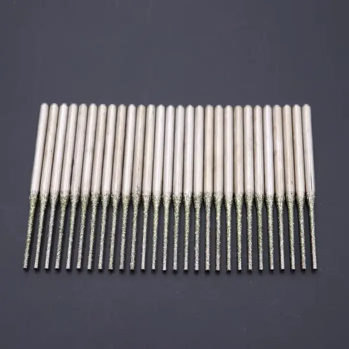 100 pièces ultralong diamant meulage bits tige 2.3mm trou de forage forets petites forets 0.8mm-2.5m