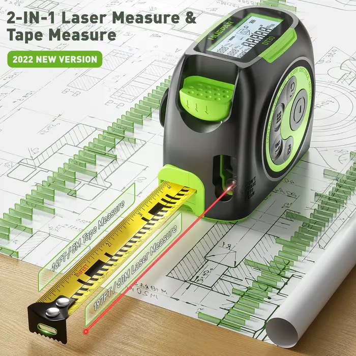 Huepar ruban à mesurer Laser 2 en 1
