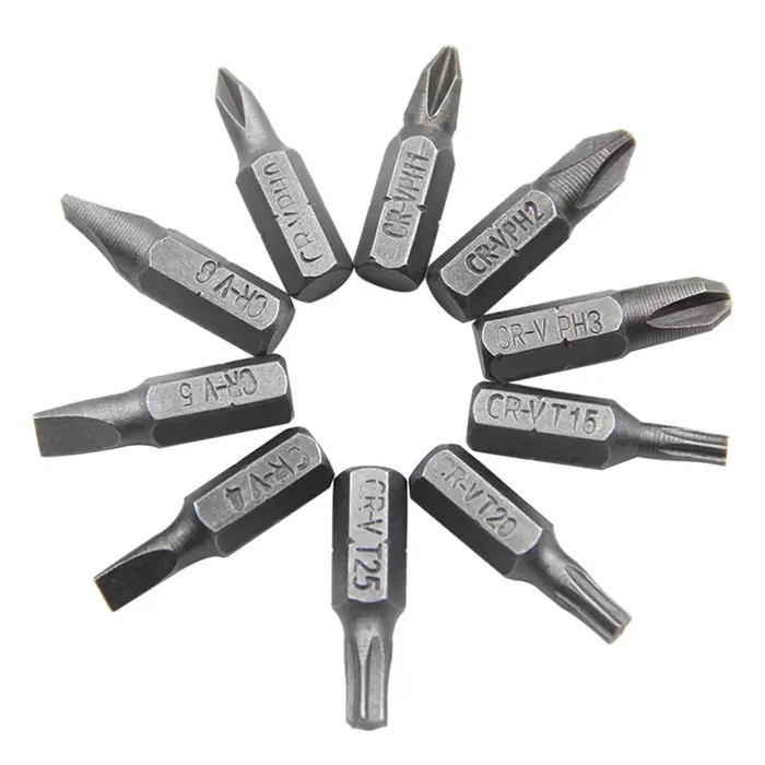 Embout de tournevis hexagonal 1/4 en forme de L