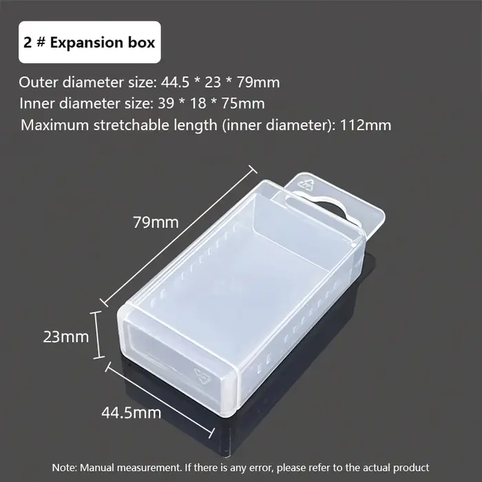 Boîte de rangement rectangulaire pour pièces d'outils