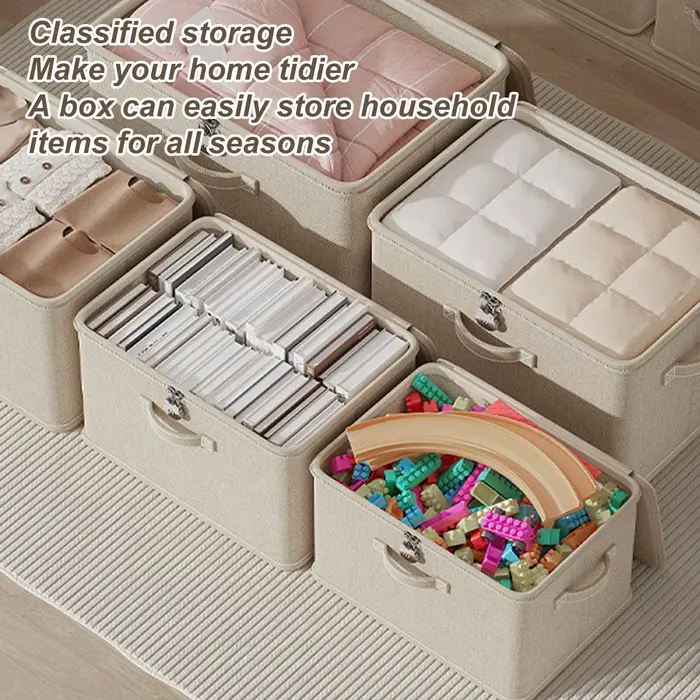 Boîte de rangement verrouillable avec poignée