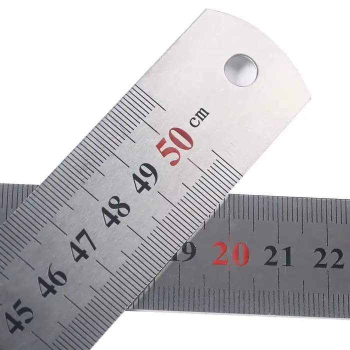 Règle droite en acier inoxydable de 15-50cm