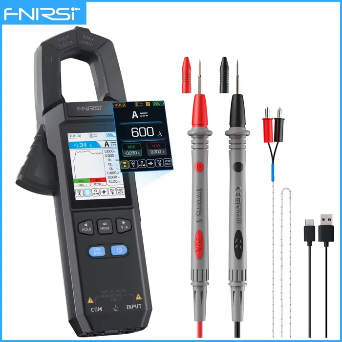 FNIRSI DMC-100 pince multimètre 10000 points TRMS AC/DC ampèremètre de courant pince 600A multimètre