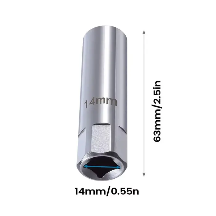 Clé à douille pour bougies d'allumage, adaptateur 14mm 16mm, kit d'installation, de remplacement et 