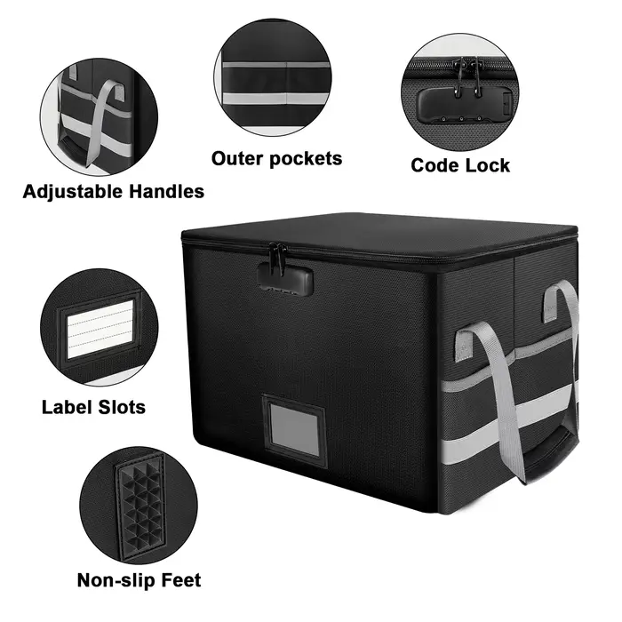 Boîte de rangement pliable imperméable et ignifuge
