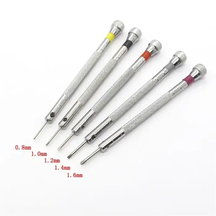 Petit tournevis en acier de 0.8 à 1.6mm pour la réparation de lunettes de montre