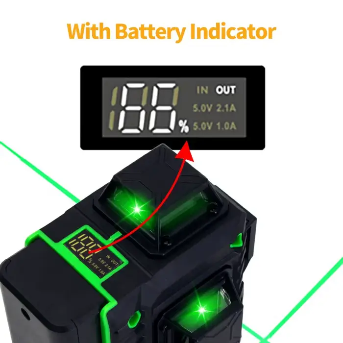 Niveau laser vert FEIDSIDE 16/12 lignes 360° ° Faisceau 3D ultra-lumineux à auto-nivellement pour tous les projets de