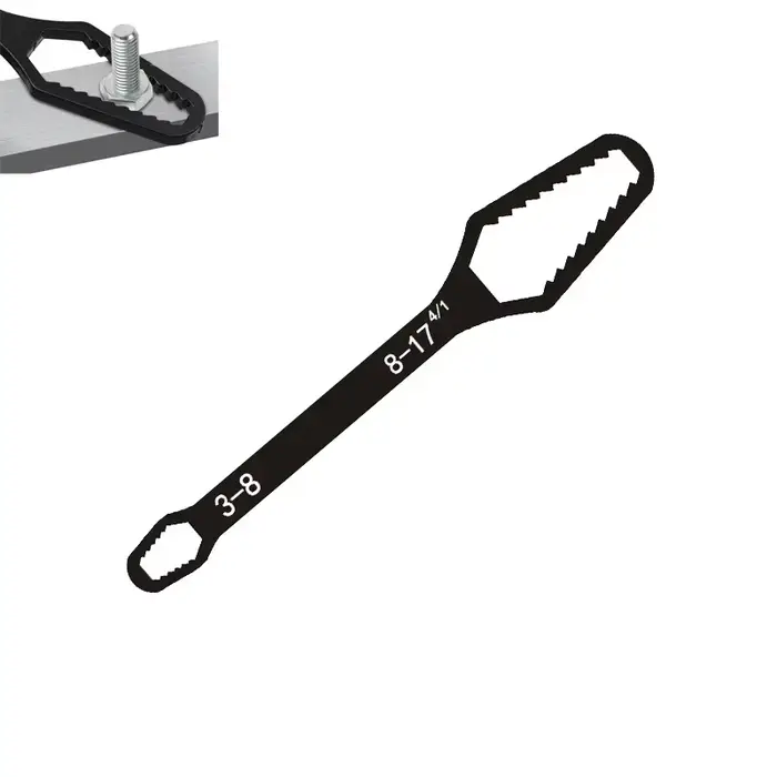 Clé universelle à Double extrémité, clé de réparation d'écrous à vis auto-serrant de 3 à 17mm, clé à cliquet à Double tête réglable 1 pièce