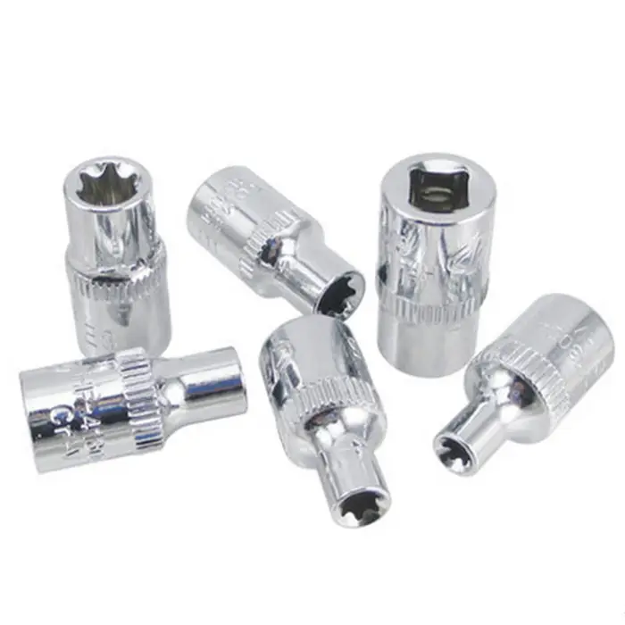 Jeu de douilles à cliquet 1/4 ", clé dynamométrique Torx Star, adaptateur de douille femelle, pilote
