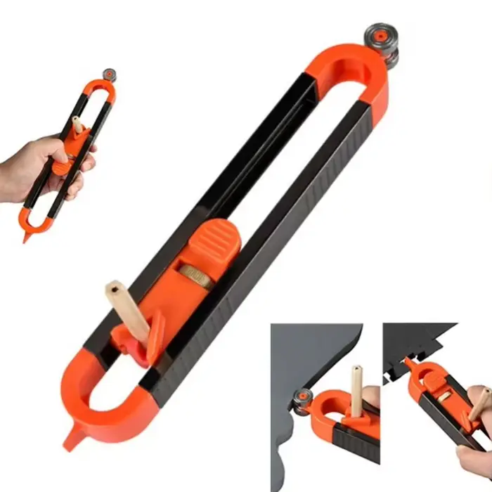 Règle de traçage de profil avec calibre de contour et verrouillage réglable