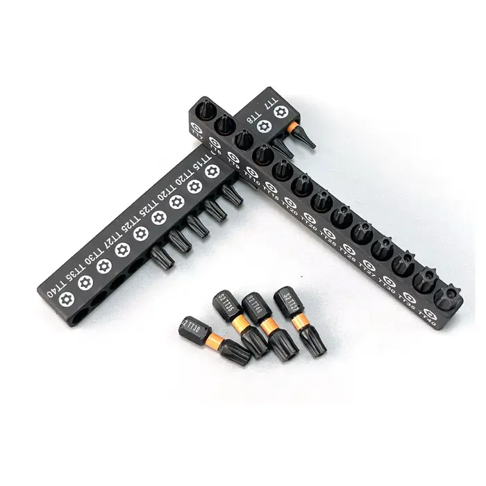 Jeu de tournevis Torx S2, ensemble d'outils magnétiques creux de 25mm avec porte-embout, tige hexago