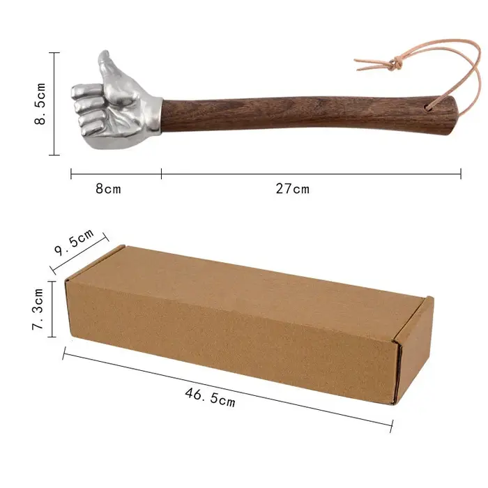 Marteau en acier inoxydable avec manche en bois - Haute dureté