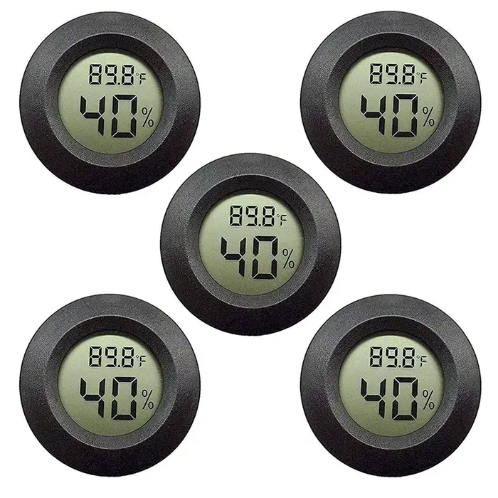 5-pack hygromètre thermomètre numérique LCD moniteur humidité mètre jauge pour humidificateurs déshu