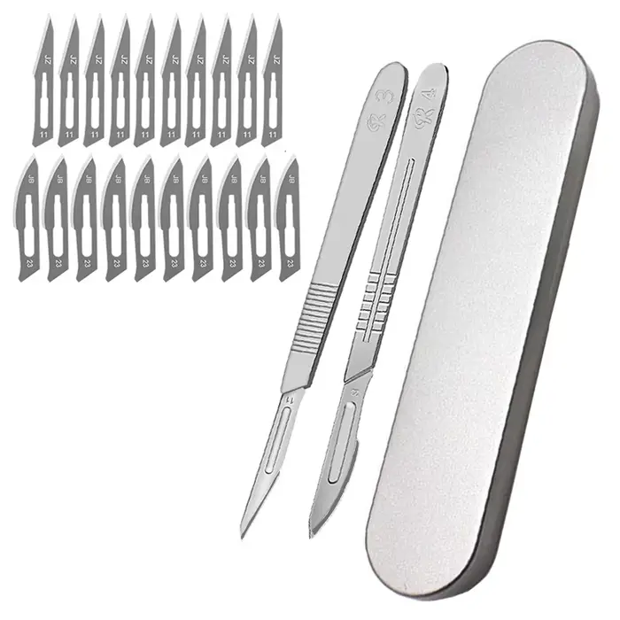 Manche de scalpel métallique pour sculpture en acier au carbone 11 # 23 # Couteau artisanal de g
