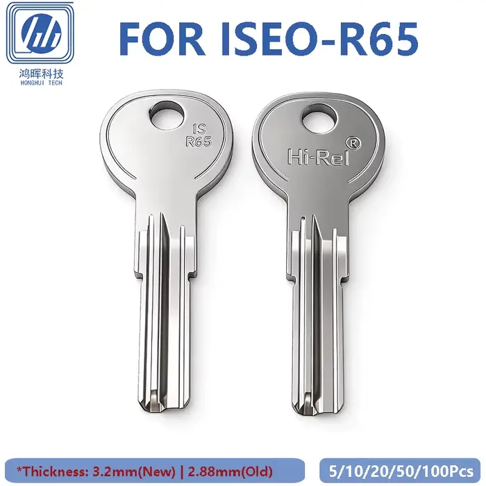 5/10/50 Pièces Clé vierge en cuivre Hi-Rel ISEO-R65 pour serrures à code de maison