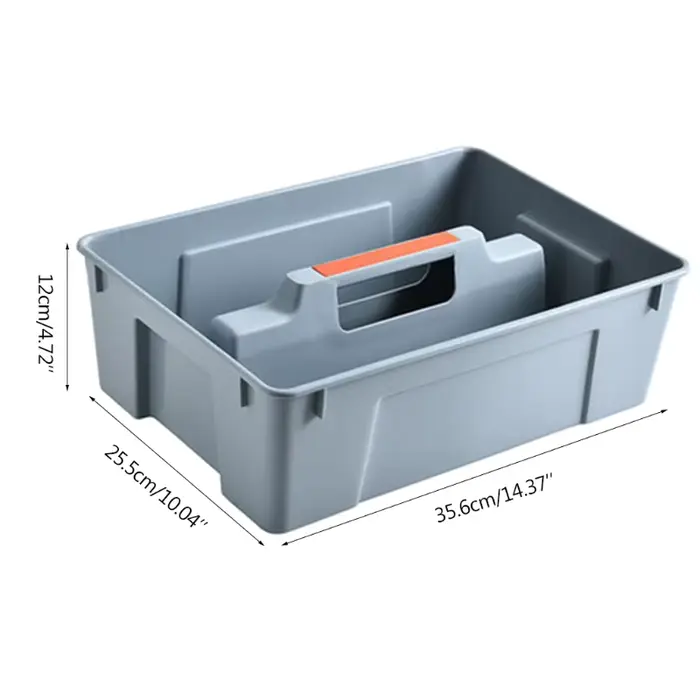 Boîte à outils Portable en plastique avec poignée, boîte de rangement à outils avec 2 séparateurs, A