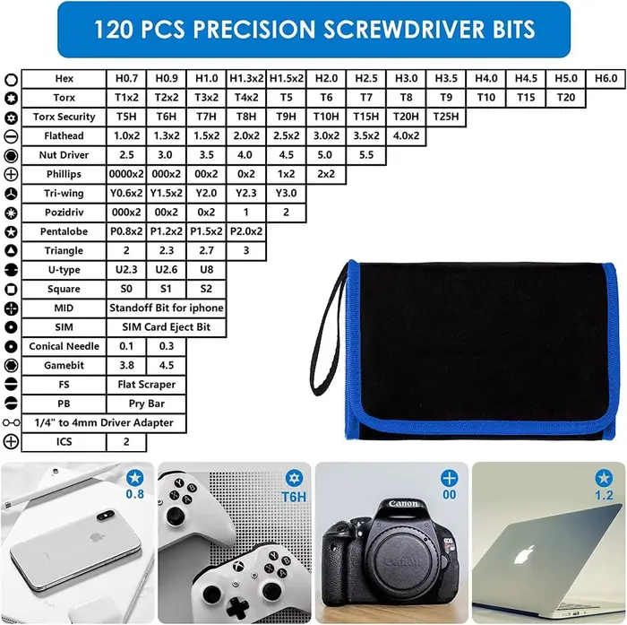 Jeu de tournevis de précision 142 pièces