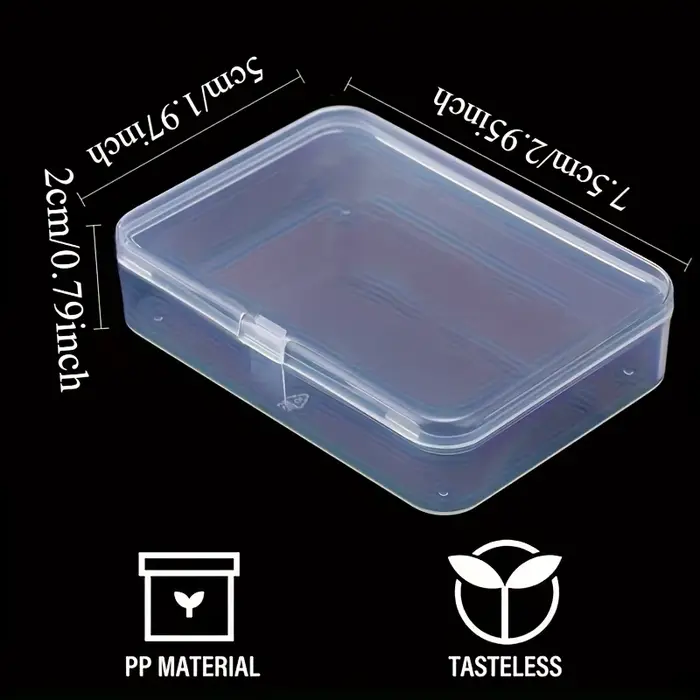 Ensemble de 12 boîtes de rangement transparentes en plastique PP