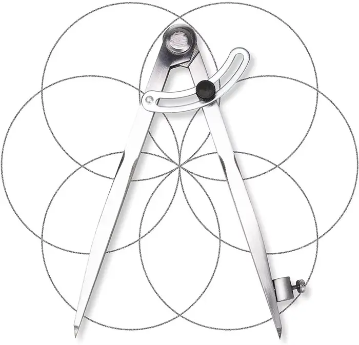Boussole pour le travail du bois, boussole de charpentier 100MM-300MM, outil de marquage circulaire,