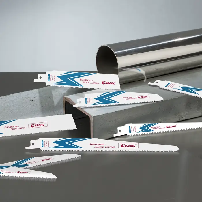 Lame de scie sabre bi-métal au cobalt EZARC de 6 pouces pour la coupe de métaux fins à moyens, 150 m