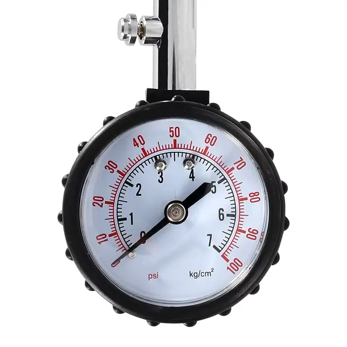 Jauge de pression des pneus 0-100PSI à Tube Long