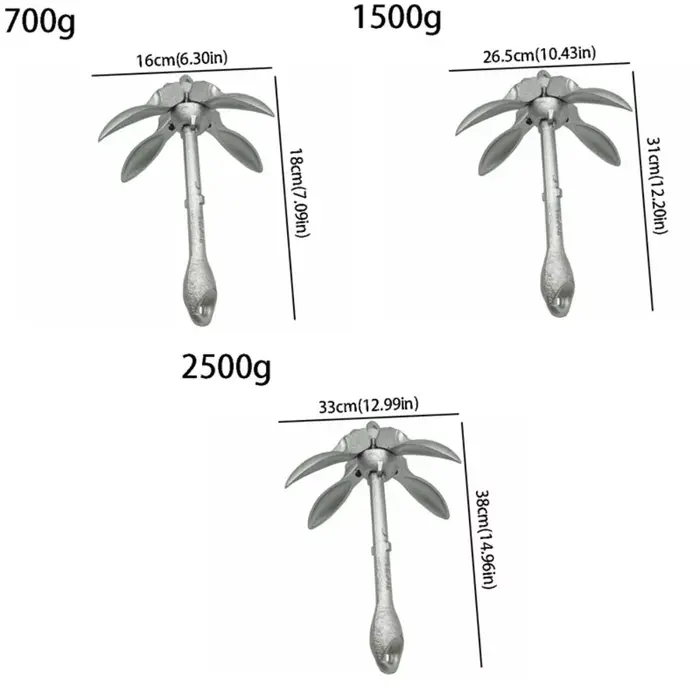 Outil de grappinage pliable en acier au carbone, acier galvanisé, conception compacte, outil marin portable, outil pliable