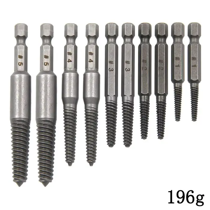 Extracteur de vis à tête cassée à tige hexagonale, tournevis à tête cassée pour sortir, ensemble d'o