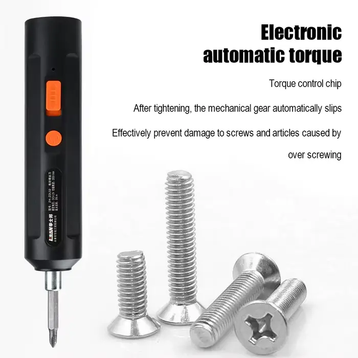 Tournevis électrique à chargement USB, tournevis électrique domestique pour la fixation du perçage e