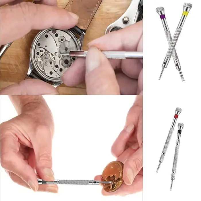 Jeu de tournevis en acier 0.8-1.6mm pour la réparation de montres