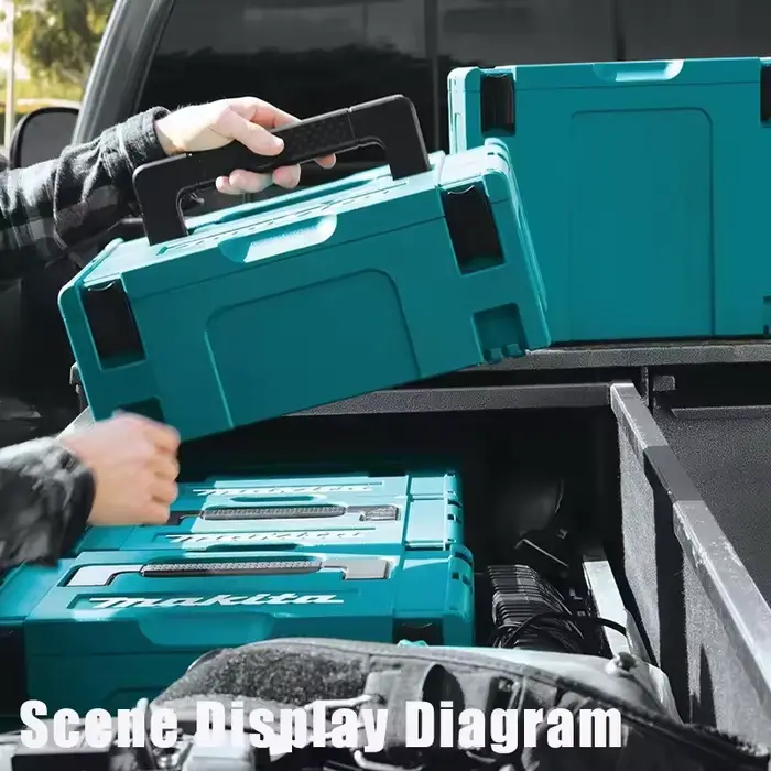 Makita MAKPAC boîtier en plastique perceuse électrique multicouche stockage d'équipement Portable multifonctionnel vendre séparément 1 pièces boîte à outils