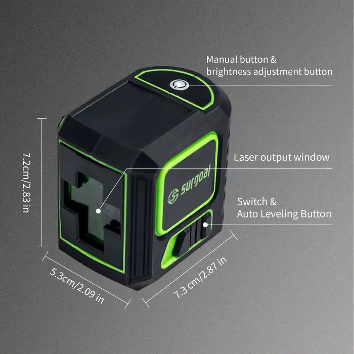 Niveau laser de précision 2 mm/5 m