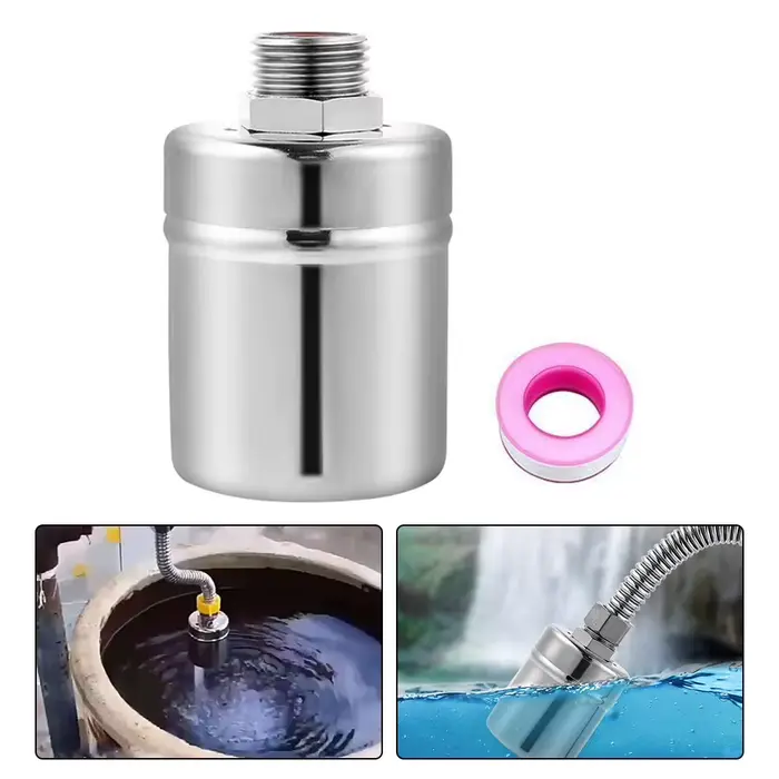 1 pièces contrôleur de niveau d'eau automatique en acier inoxydable flotteur robinet à tournant sphé