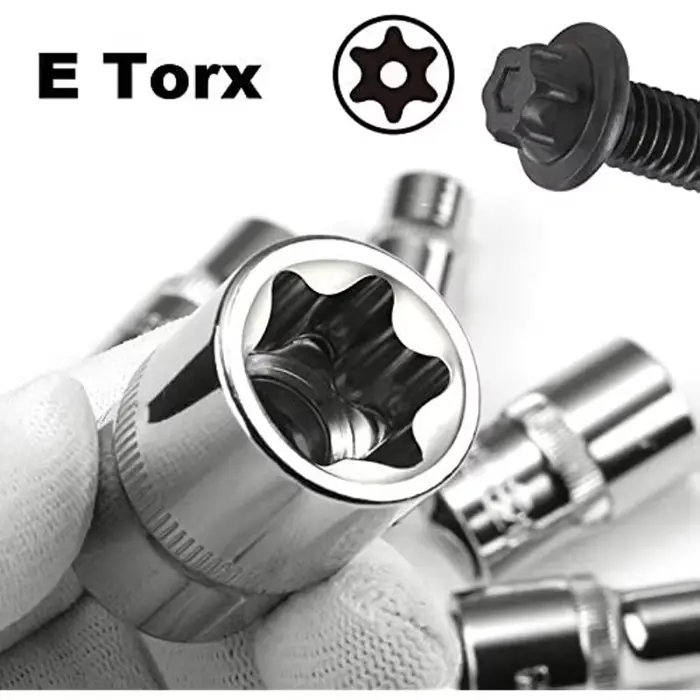 Jeu de douilles Torx E Star femelle E4-E24
