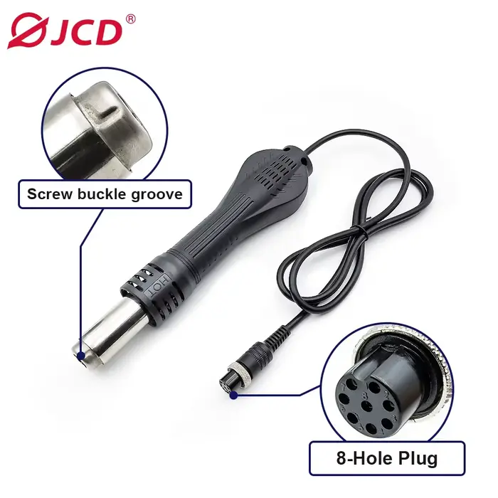 JCD pistolet à Air chaud dessouder pistolet à Air chaud poignée fer à souder convient pour 858D 868D