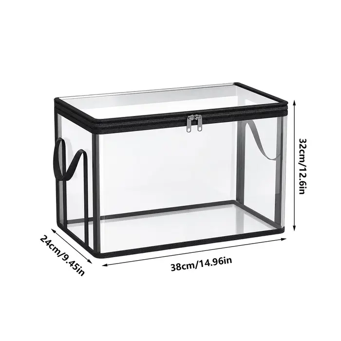 Boîte de rangement transparente en PVC épais