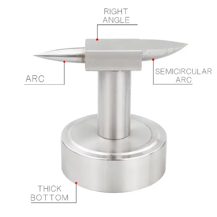 Outil professionnel d'établi en acier forgé d'enclume de bijoux à Double tête pour la fabrication d'anneaux de mise en métal et l'artisanat d'orfèvrerie
