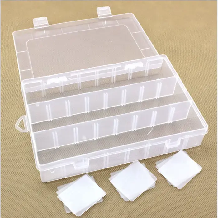Boîtes de rangement en plastique détachables à 12 grilles multiples