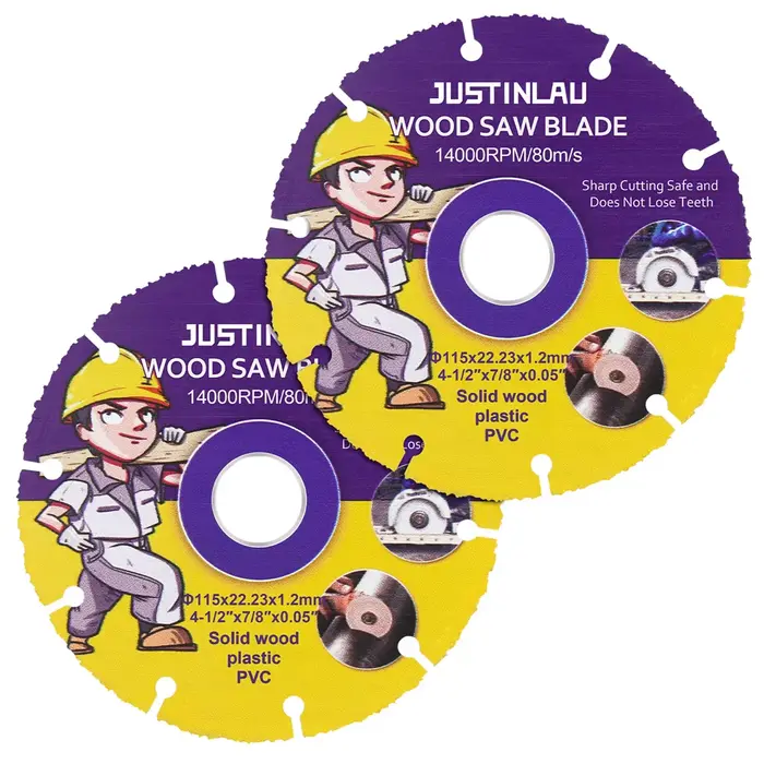 JUSTINLAU 115mm/125mm lame de scie circulaire disques de roue pour la coupe du bois disque de coupe 