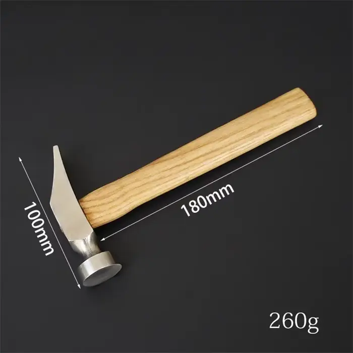 Marteau supérieur en cuir fait à la main avec manche en bois pour tarauder sur les points de main, l