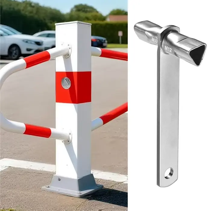 Clé triangulaire à 3 faces M12/M10 pour poteaux de barrière