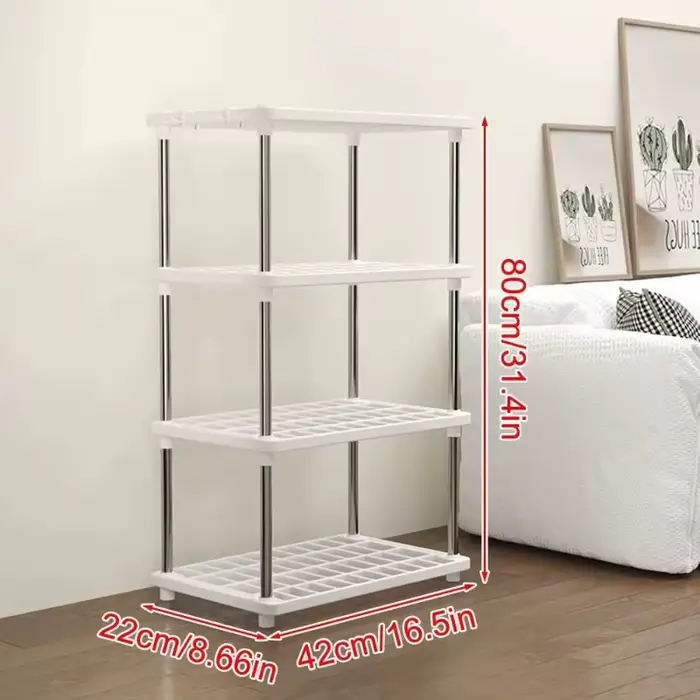 Étagère de rangement carrée à 4 niveaux