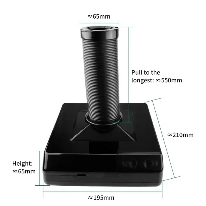 LUXIANZI – extracteur de fumée, Instrument pour fumer avec lumière LED, filtre à charbon actif 220v,