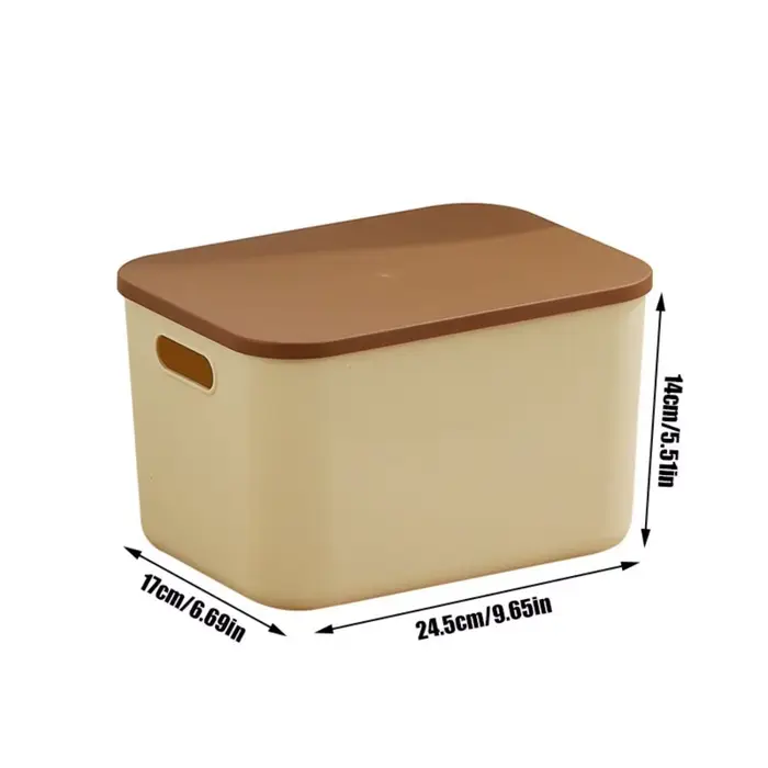 Boîte de rangement empilable avec poignée de couvercle