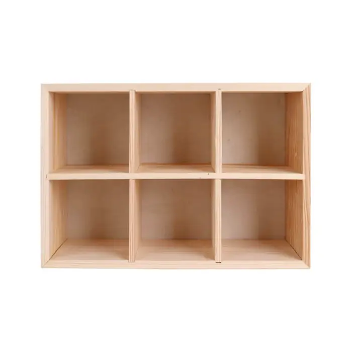 Boîte à tiroirs en bois, boîte de rangement de grande capacité, porte-stylo marqueur multi-grille, d