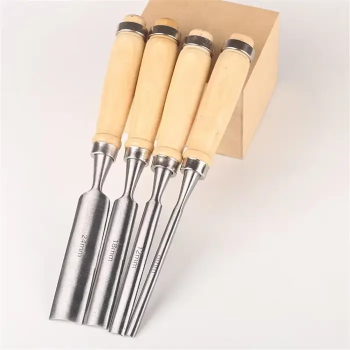 Jeu de ciseaux à découper le bois 6/12/18/24mm 4 pièces charpentier professionnel équipé d'outils er