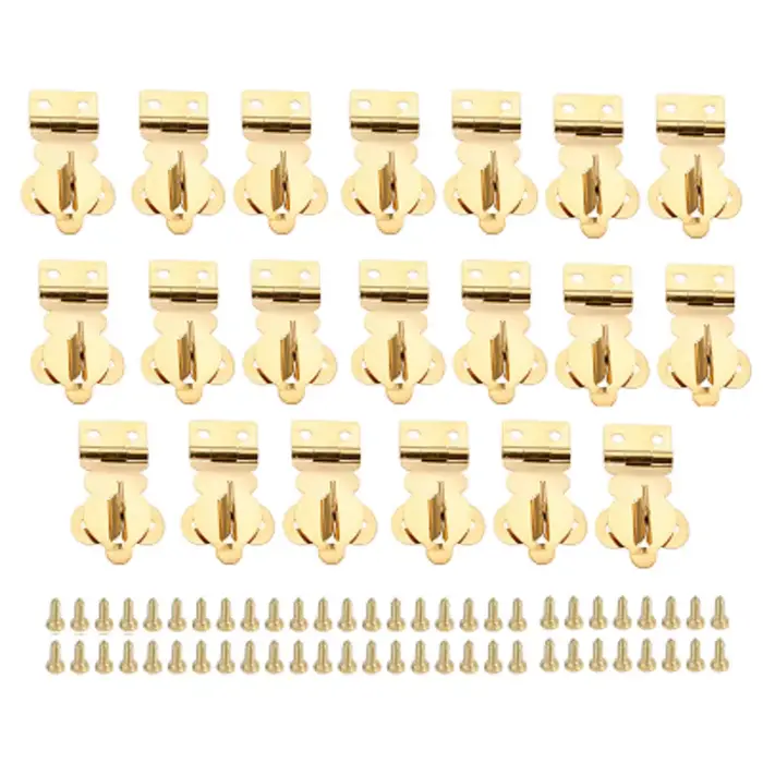 Cadenas de sécurité pour porte de tiroir de maison, 20 pièces, loquet, serrures dorées, Mini boucles