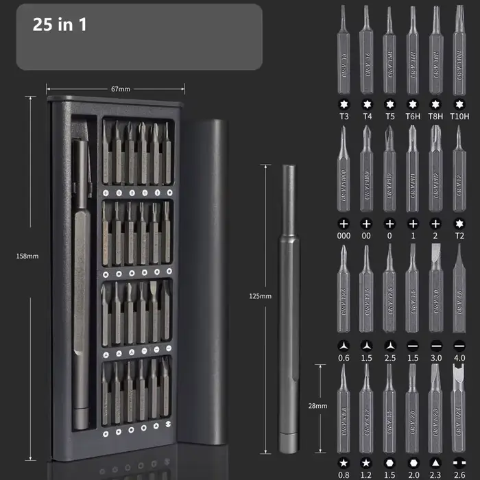 Kit de précision jeu de tournevis magnétiques pour réparation d'ordinateur portable électrique iPhone Tri Wing Torx
