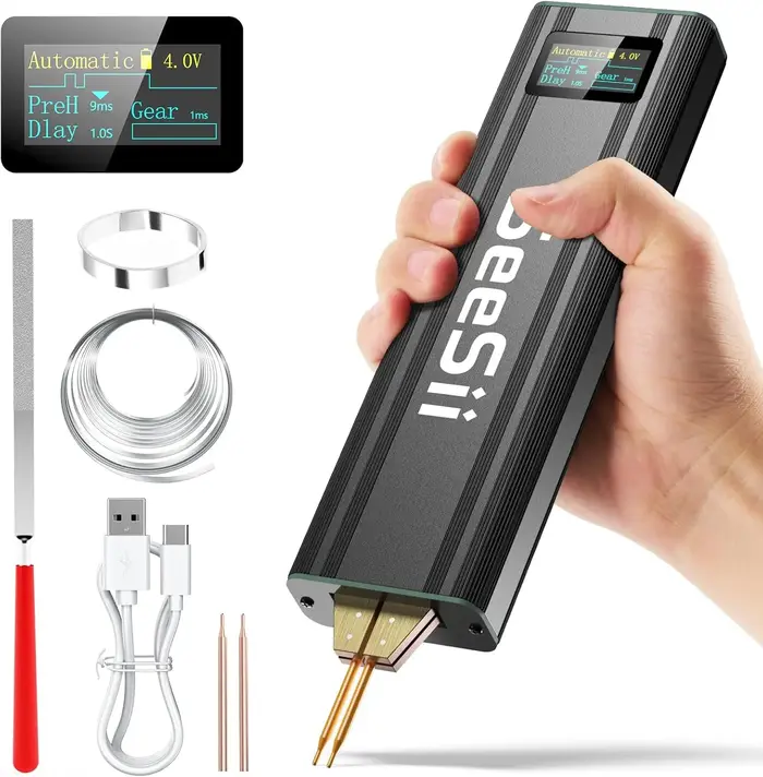 Seesii 80 vitesses Mini soudeuse par points Portable soudeuse par points avec affichage numérique fe