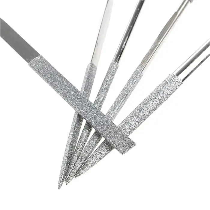 10 pièces diamant aiguille fichier ensemble 3x140mm Mini